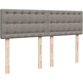 vidaXL Boxspringbett mit Matratze Taupe 140x200 cm Stoff