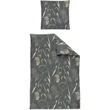 IRISETTE Koala Floral Grau 155 x 220 cm + 80 x 80 cm