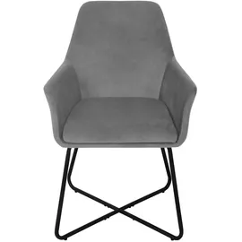 Svita Josie Dining 2er Set Esszimmerstuhl Sessel Polsterstuhl Stoff Hellgrau