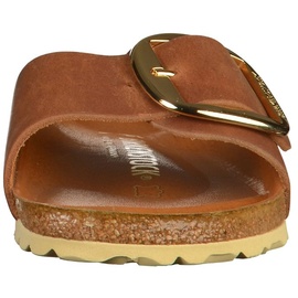 Birkenstock Madrid Big Buckle Nubukleder geölt schmal cognac 38