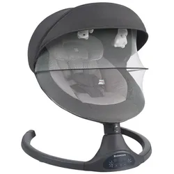 Kikkaboo Babywippe Codie elektrisch Schaukelfunktion, Fernbedienung, Bluetooth grau