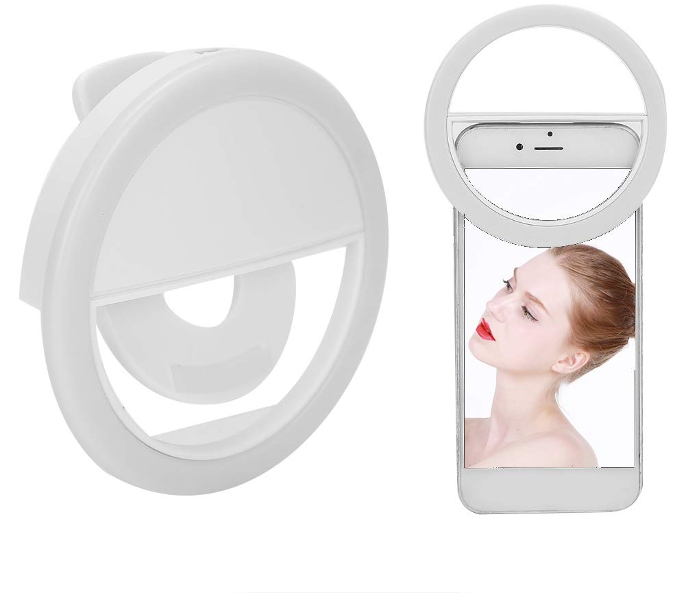 Selfie Light Ring LED Kreis Clip-on Selfie Fülllicht, USB wiederaufladbare Handy Fülllicht Dimmbare LED Kreislampe für Live-Streaming-Licht, Smartphones, Pads, Make-up-Spiegel