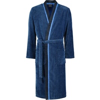 CAWÖ Bademäntel Herren Kimono 4839 blau-schwarz - 19 M Schwarz