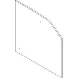 Set stirnseitige Abdeckung Wandwinkel verdeckt Perlan mit 20 mm Distanz, edelst.