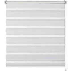 Doppelrollo "Tilda", weiß, B:120cm H:150cm, Polyester, SCHÖNER WOHNEN-KOLLEKTION, Rollos, geklemmt, silberne oder weiße Rollo-Technik