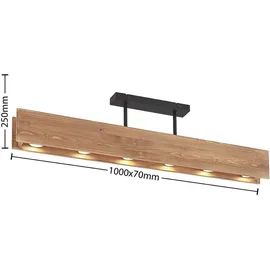 LINDBY Malwin 6-flg. 100 cm Holz dunkel