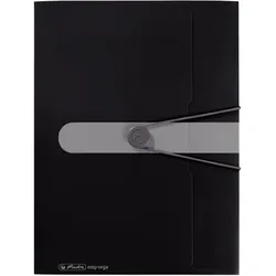Gummizugmappe PP A4 schwarz opak