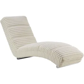 SalesFever Chaiselongue | Plüsch-Cord beige | 367636