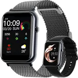 Smartwatch, Smartwatch Damen Herren, 1.69" HD Fitness Tracker Uhren für Android IOS, IP67 Wasserdicht Pulsmesser Schrittzähler Aktivitätstracker