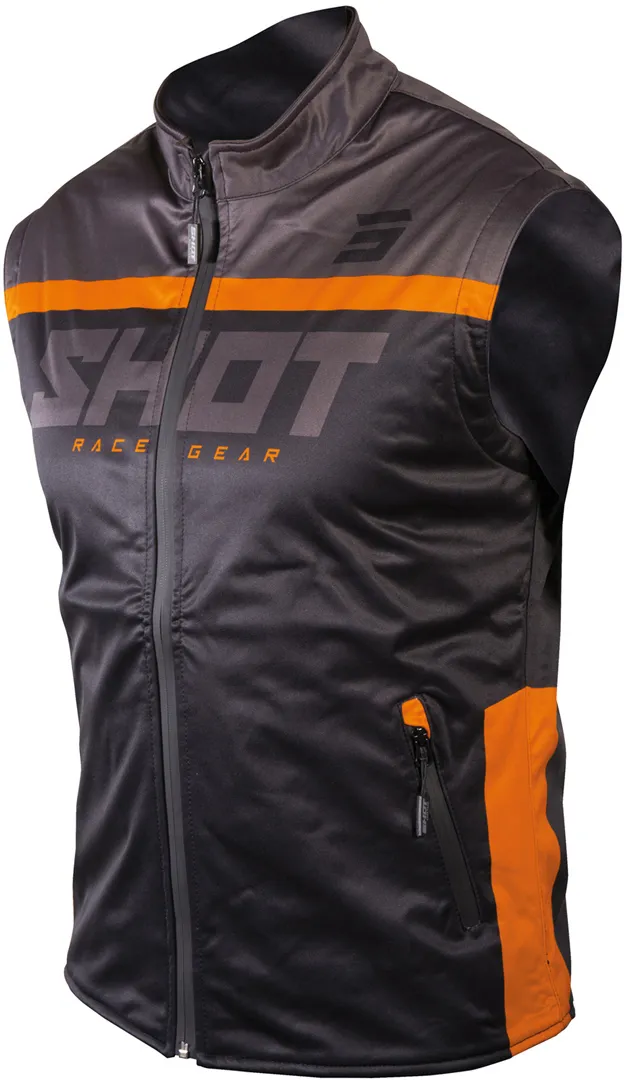 Shot Bodywarmer Lite 2.0 Motorcross Vest, zwart-oranje, S Voorman