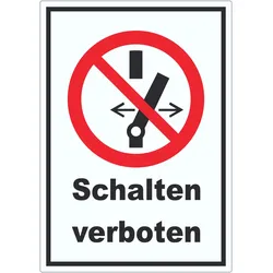 Schalten verboten Aufkleber A5 (148x210mm)