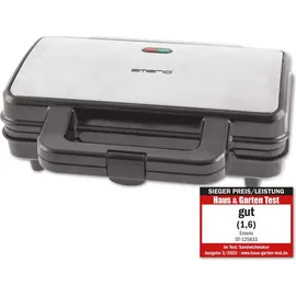 EMERIO Sandwichtoaster 2-Scheiben-Toaster Sandwich-Platten - Schwarz/Silber