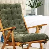 Morbuy Deckchair Auflagen für Gartenliegen, Sonnenliege Kissen Tragbare Garten Innenhof Gepolstertes Bett Relax-Liegestuhl Sitzauflage für Deckchair, Innen, Außen (48x120cm,Grün)