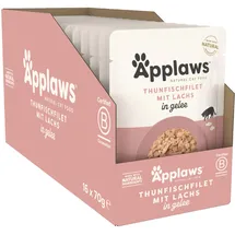 Applaws Cat Thunfischfilet mit Lachs in Gelee 70g Beutel Katzennassfutter x 70 g