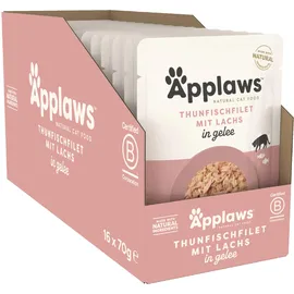 Applaws Cat Thunfischfilet mit Lachs in Gelee 70g Beutel Katzennassfutter x 70 g