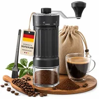 Externer Verstellbarer Kaffeemühle Manuell mit Hochpräzisen - Kaffeemühle mit 40 Einstellbaren Stufen, Hohe Qualität Keramischem Kegelmahlwerk, für Handmühle Kaffee Reisen, Camping, Zuhause