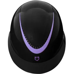 Equestro Reithelm poliertes Kunstlederarmband Homologation - BLACK/VIOLET - L (58-60 cm)