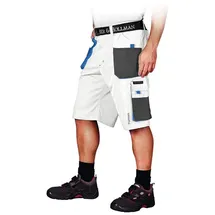 Leber & Hollman Leber&Hollman LH-FMN-TS_WSNS Formen Schutzhose - Kurz, Weiß-Grau-Blau, S Größe