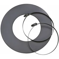 Justus Ofenrohrrosette Stahl 100 mm grau