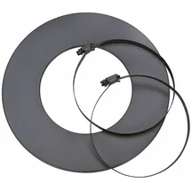 Justus Ofenrohrrosette Stahl 100 mm grau