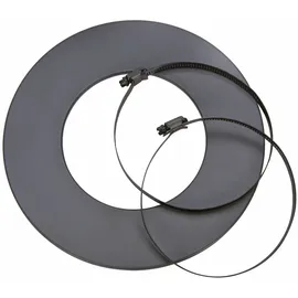 Justus Ofenrohrrosette Stahl 100 mm grau