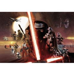 KOMAR Fototapete »STAR WARS EP7 Collage«, bunt, BxL: 368 x 254 cm, glatt