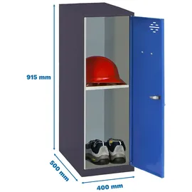 simonlocker montadas Dism.mini+ban Schließfach 915x400x500 mm - Anthracite / Blue - One Size