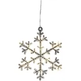 Star Trading Schneeflocke 18 x 16 cm schwarz/klar