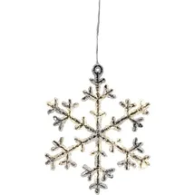 Star Trading Schneeflocke 18 x 16 cm schwarz/klar