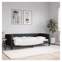 furnicato Bett Tagesbett Schwarz 90x200 cm Stoff schwarz