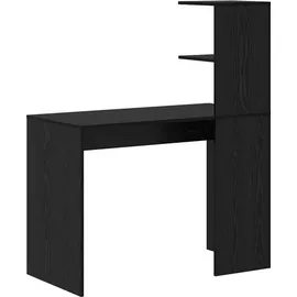 vidaXL Schreibtisch mit Regal Schwarz Eichen-Optik 102 x 50 x 124 cm