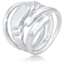 Elli Ring Bandring Siegelring Wickelring Trio Set 925