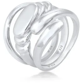 Elli Ring Bandring Siegelring Wickelring Trio Set 925