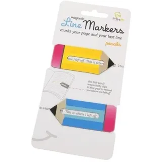 Bookchair Line Markers (Pencils/Bleistifte) - Magnetische Lesezeichen - 2er Set
