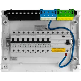 Doktorvolt Sicherungskasten Aufputz Verteilerkasten 1x12 Module 8xMCB 1xRCCB VDE verdrahtet Verteilerschrank Sicherungen 245x305x96,5mm Doktorvolt