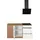 kochstation Winkelküche L-Form 230 cm weiß