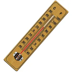Deuba 10x Holzthermometer Wetterfest