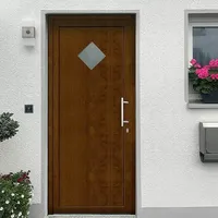 Nebeneingangstür  (100 x 200 cm, DIN Anschlag: Rechts, Golden Oak/Weiß)