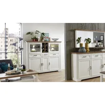 Innostyle Highboard 143 x 150 x 42 cm Pinie hell / Artisan Eiche
