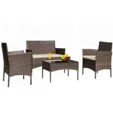 Hti-Living Maceira Sessel 98 x 51 x 82 cm braun 2 St.