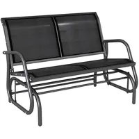 Outsunny Schaukelstuhl 120 x 70 x 88 cm schwarz 2 St.
