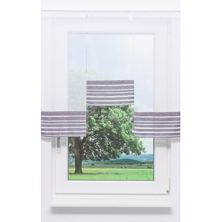 Lysel 3er SET Scheibenhänger Miniflächen Streifenglanz (Bx H) 30cm * 80cm grau/anthrazit