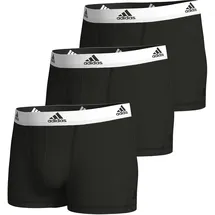 Adidas Herren Trunk (3PK) Active Flex Cotton Unterwäsche, 006 Black, S