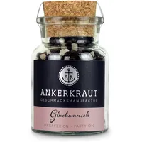 Ankerkraut Glückwunsch Gewürz, Black & White Pfeffer Sonderedition, Ganze Körner für die Mühle, Pfeffer schwarz und weiß zum Würzen von Fleisch, Suppe, Gemüse, Allrounder, 115g im Korkenglas