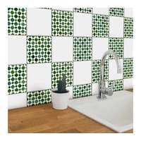 K&L Wall Art Fliesenaufkleber selbstklebend Klebefliese Sticker Grüne Mosaik Kachel 12Stk grün 15 cm x 15 cm