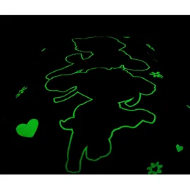 Paw Patrol Glow in the Dark Rosa 135 x 200 cm + 80 x 80 cm