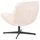 Beliani Drehsessel LIA Samt 70 x 75 x 70 cm Beige mit Hocker
