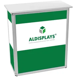Promotiontheke Rechtecktheke mit Druck und Tasche