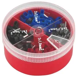 Zwillings-Aderendhülsen-Sortiment, DIN 46228, 0,75-2,5mm2