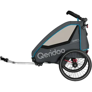 Qeridoo QUPA 2 Kinderanhänger blau 2023